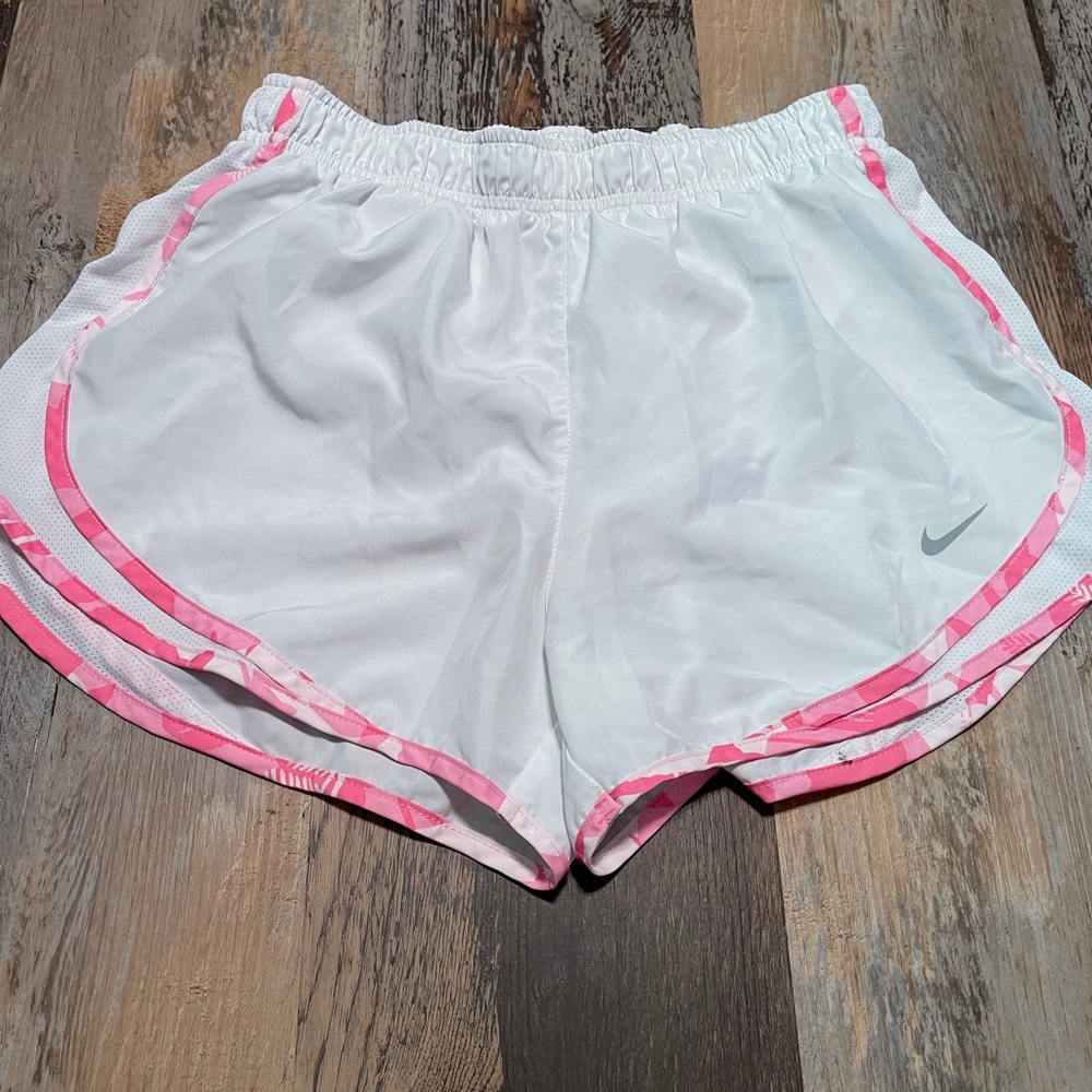 White Nike Dri-Fit Tempo Shorts